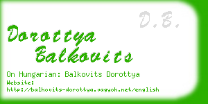 dorottya balkovits business card